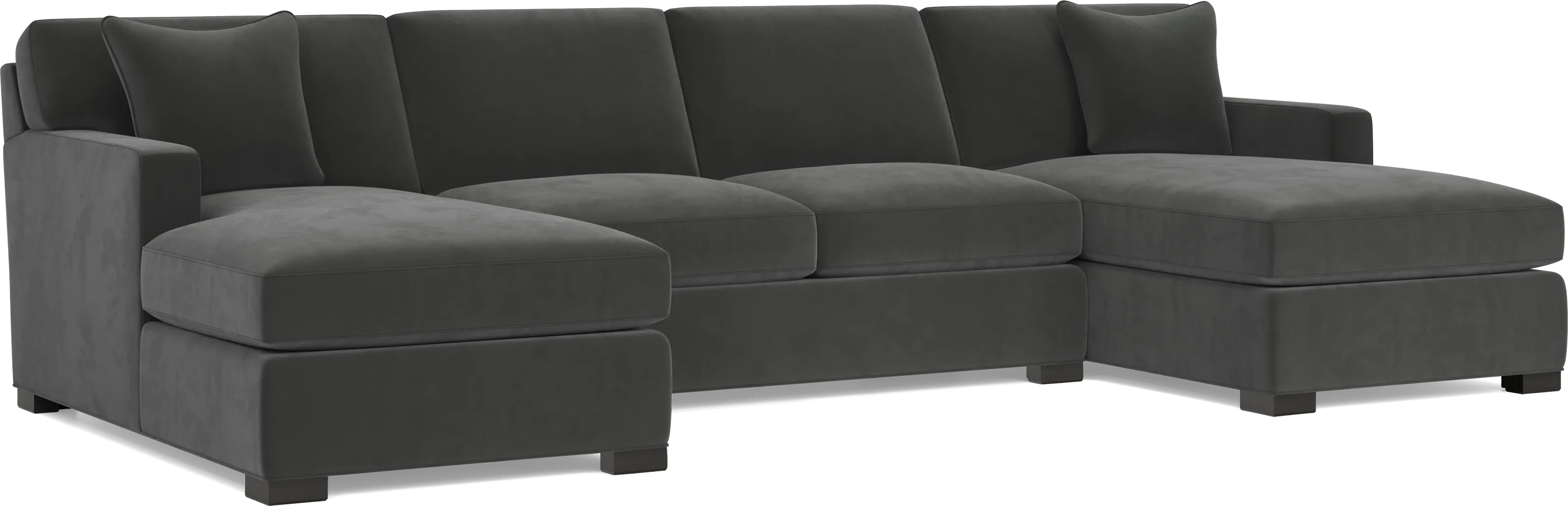 Harmonie Gunmetal 3 Pc Gel Foam Sleeper Sectional - Image 1