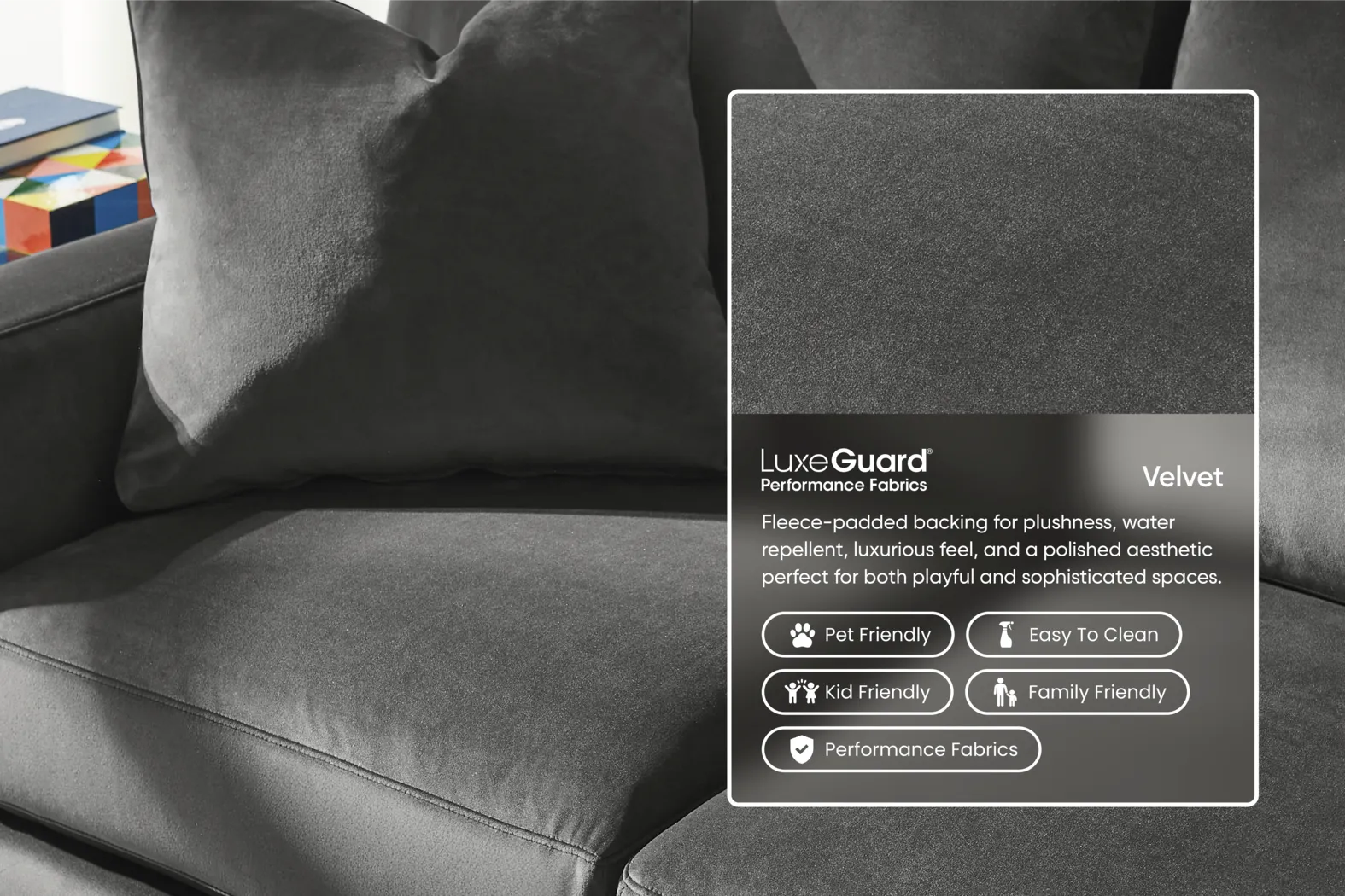 Harmonie Gunmetal 3 Pc Sleeper Sectional - Image 2