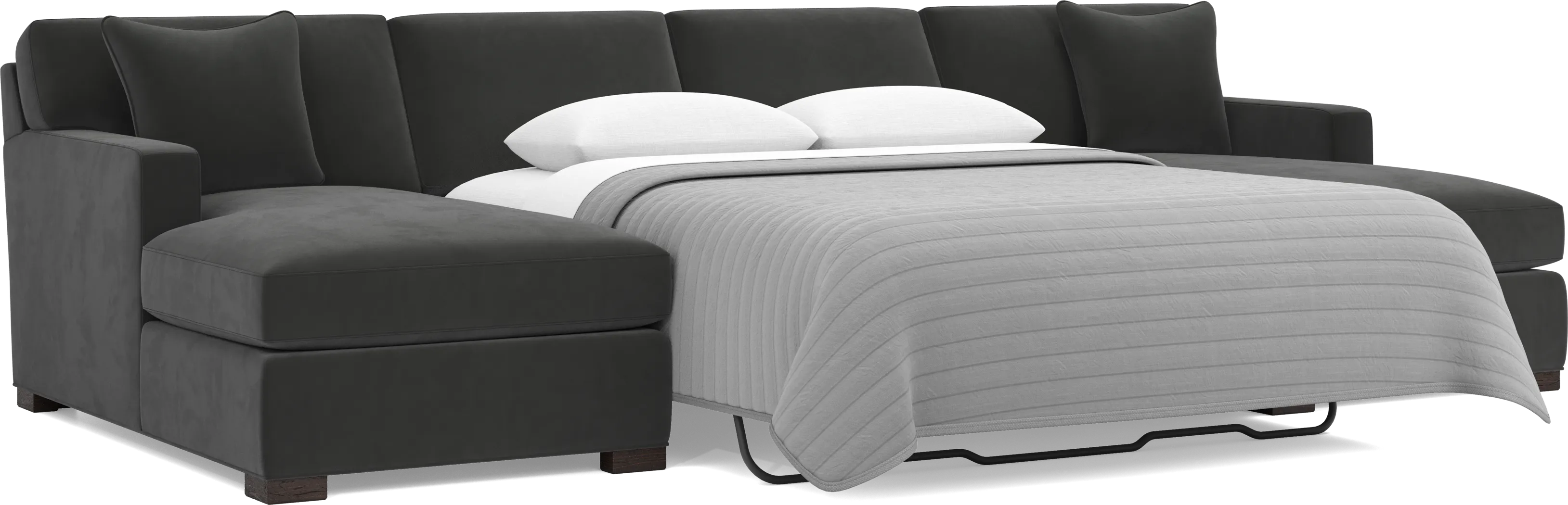 Harmonie Gunmetal 3 Pc Sleeper Sectional - Thumbnail - Image 3