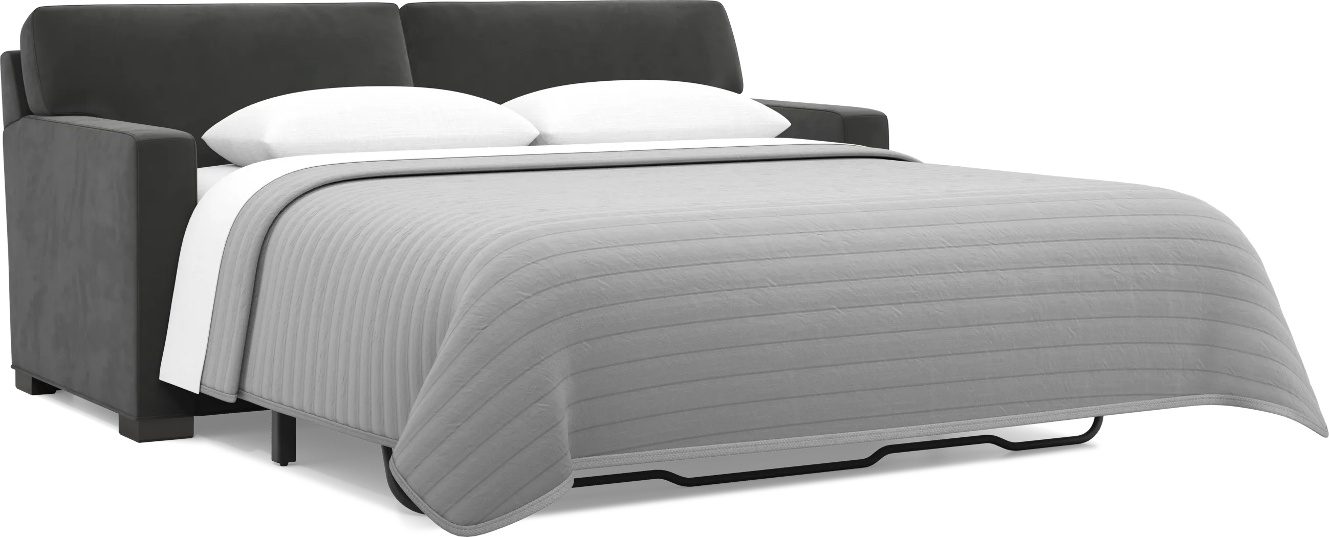 Harmonie Gunmetal Apartment Gel Foam Sleeper Sofa - Image 3