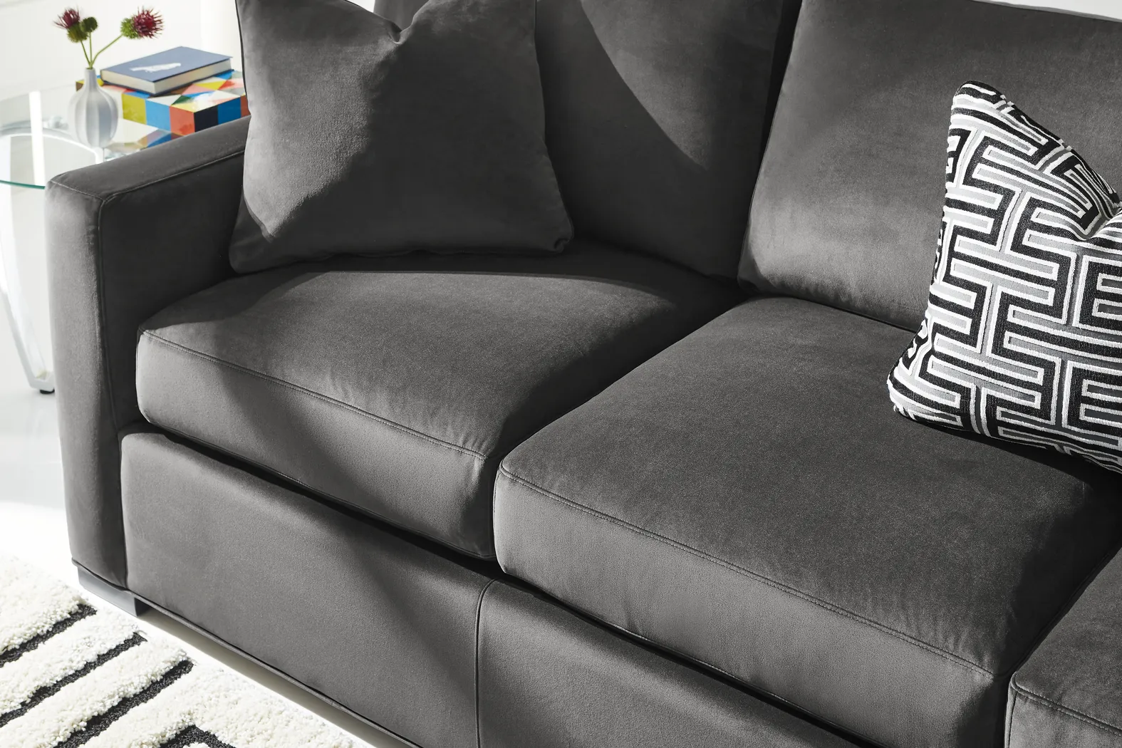 Harmonie Gunmetal Gel Foam Sleeper Sofa - Image 9