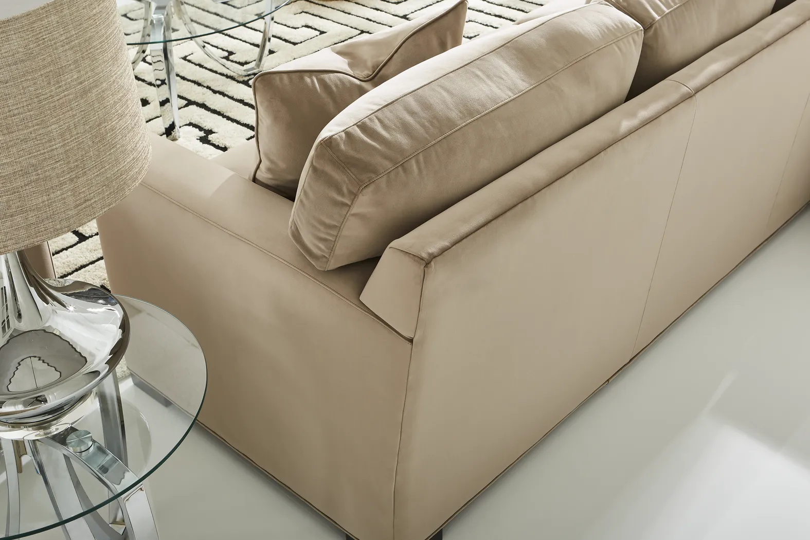 Harmonie Light Taupe 3 Pc Sleeper Sectional - Image 5