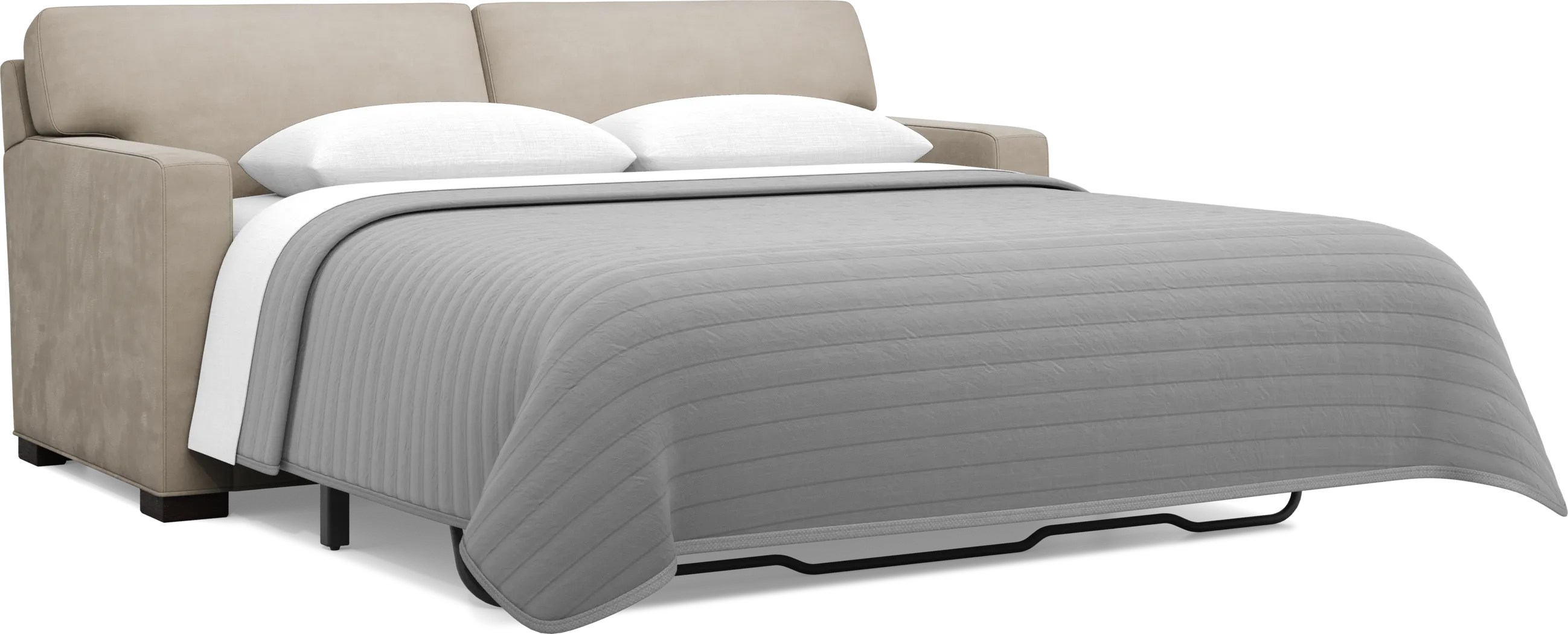 Harmonie Light Taupe Apartment Gel Foam Sleeper Sofa - Thumbnail - Image 2