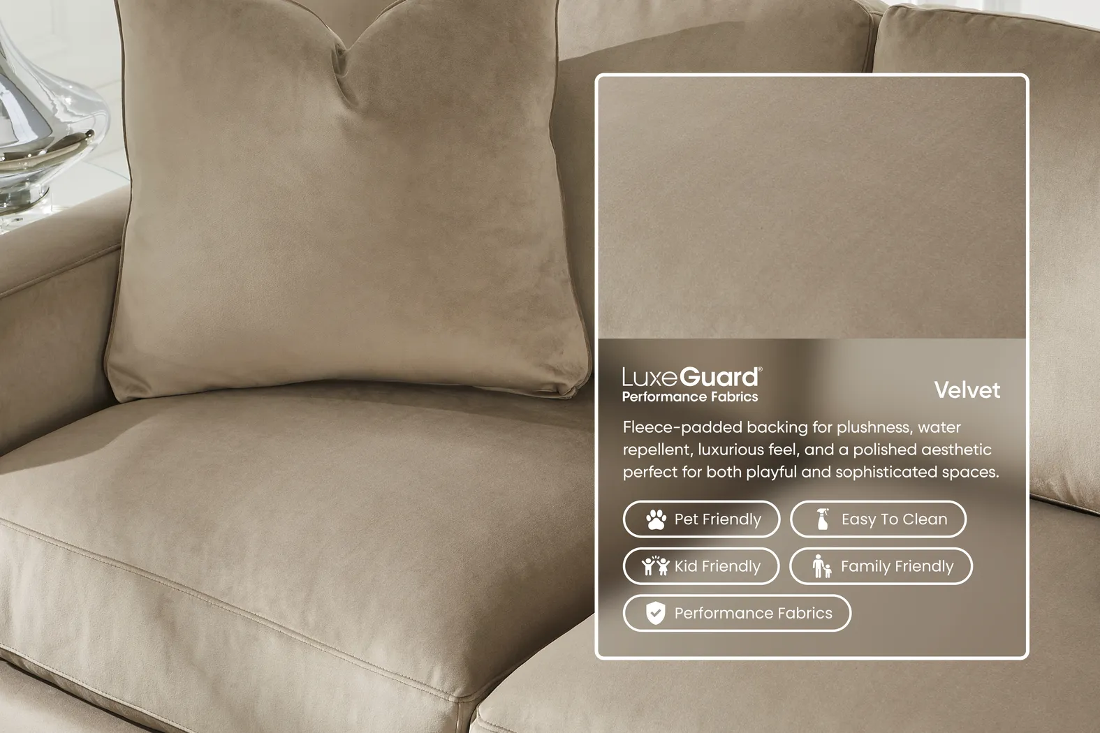 Harmonie Light Taupe Ottoman - Image 2