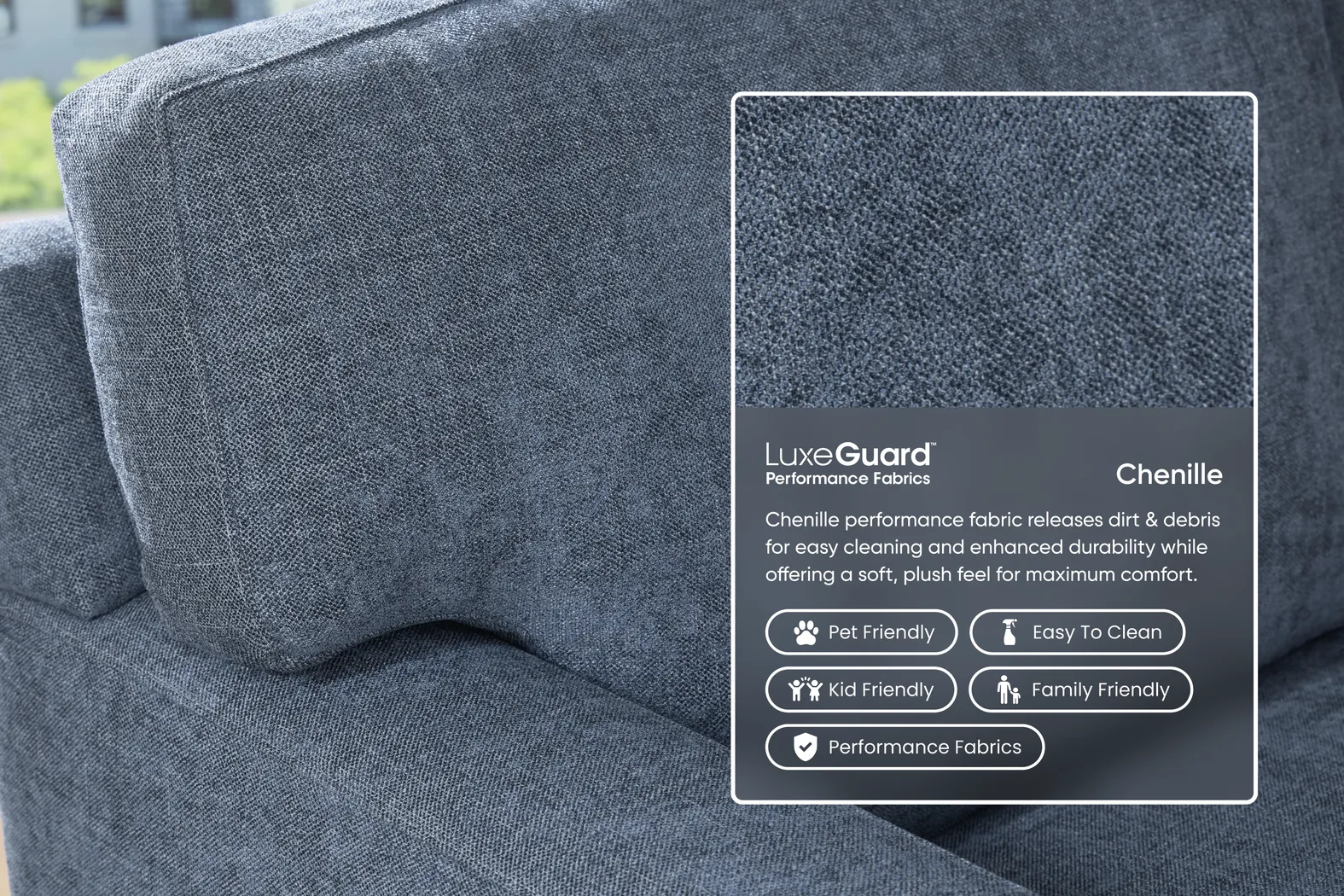 Harmonie Sapphire Apartment Gel Foam Sleeper Sofa - Thumbnail - Image 2