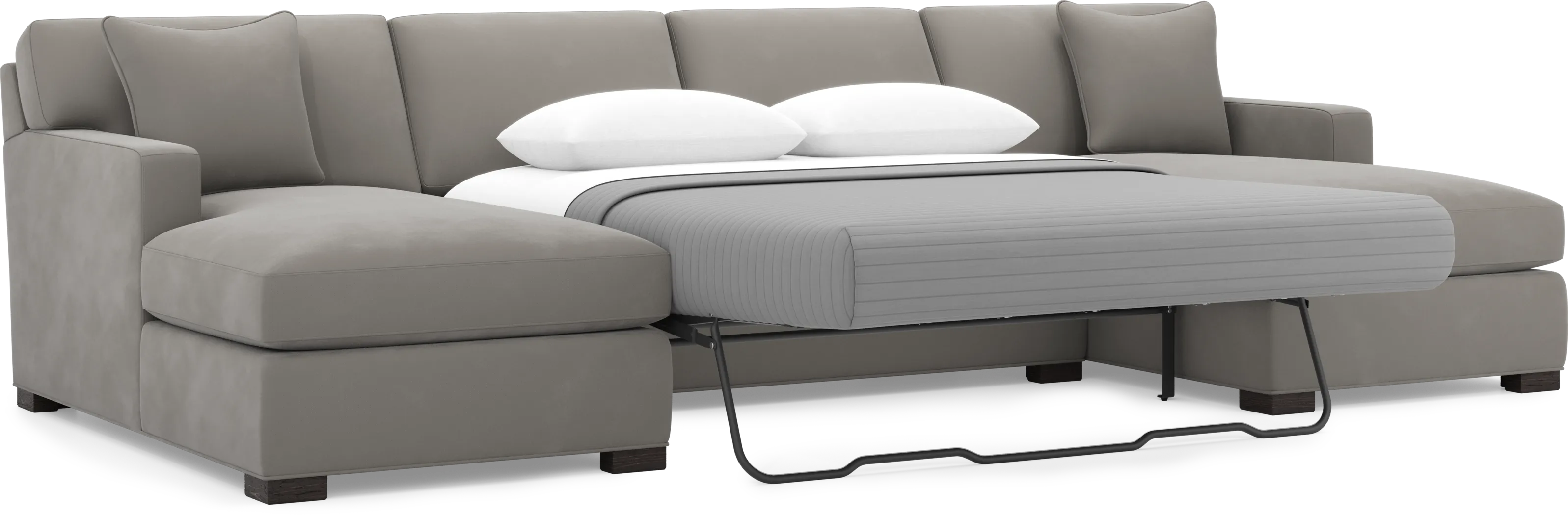 Harmonie Steel 3 Pc Gel Foam Sleeper Sectional - Thumbnail - Image 4