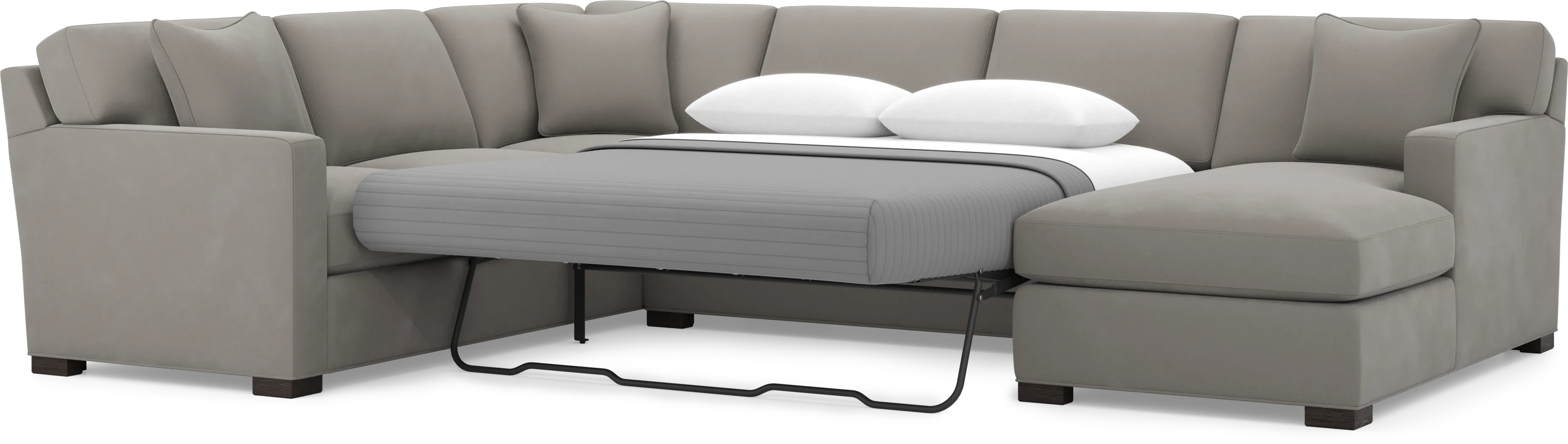 Harmonie Steel 3 Pc Gel Foam Sleeper Sectional - Thumbnail - Image 3