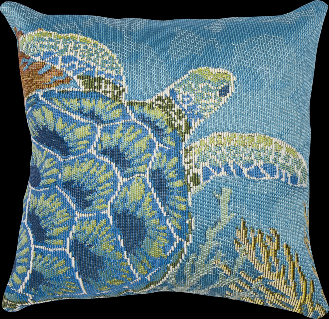 Harmony Bay Blue Indoor/Outdoor Accent Pillow - Thumbnail - Image 1