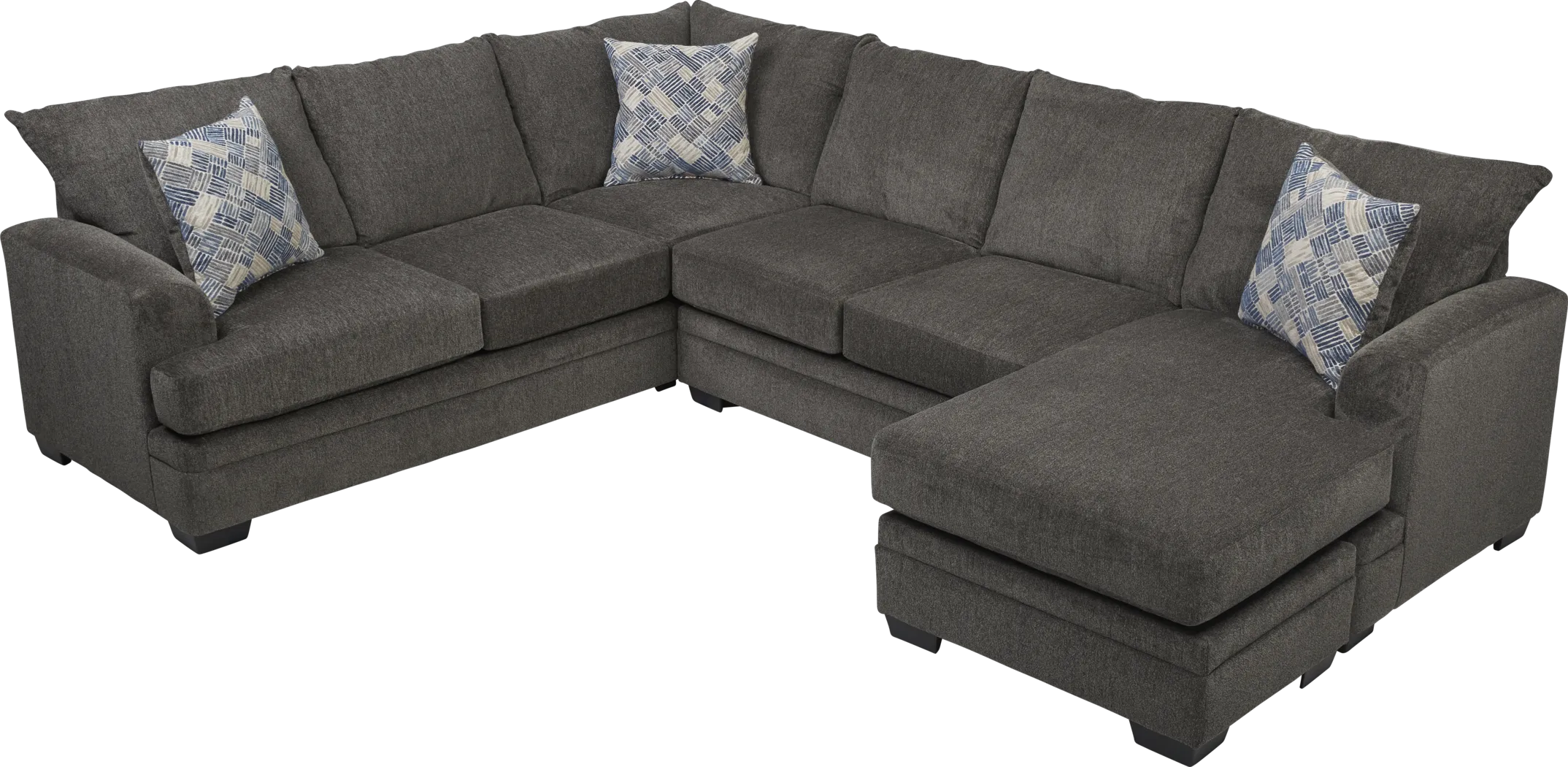 Harold Square Pewter 7 Pc Sectional Living Room Plus 65 in. TV - Thumbnail - Image 3