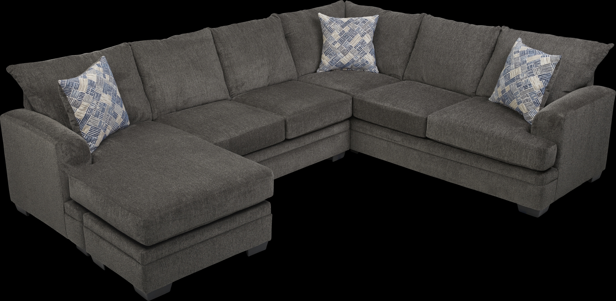 Harold Square Pewter 3 Pc Sectional - Thumbnail - Image 3