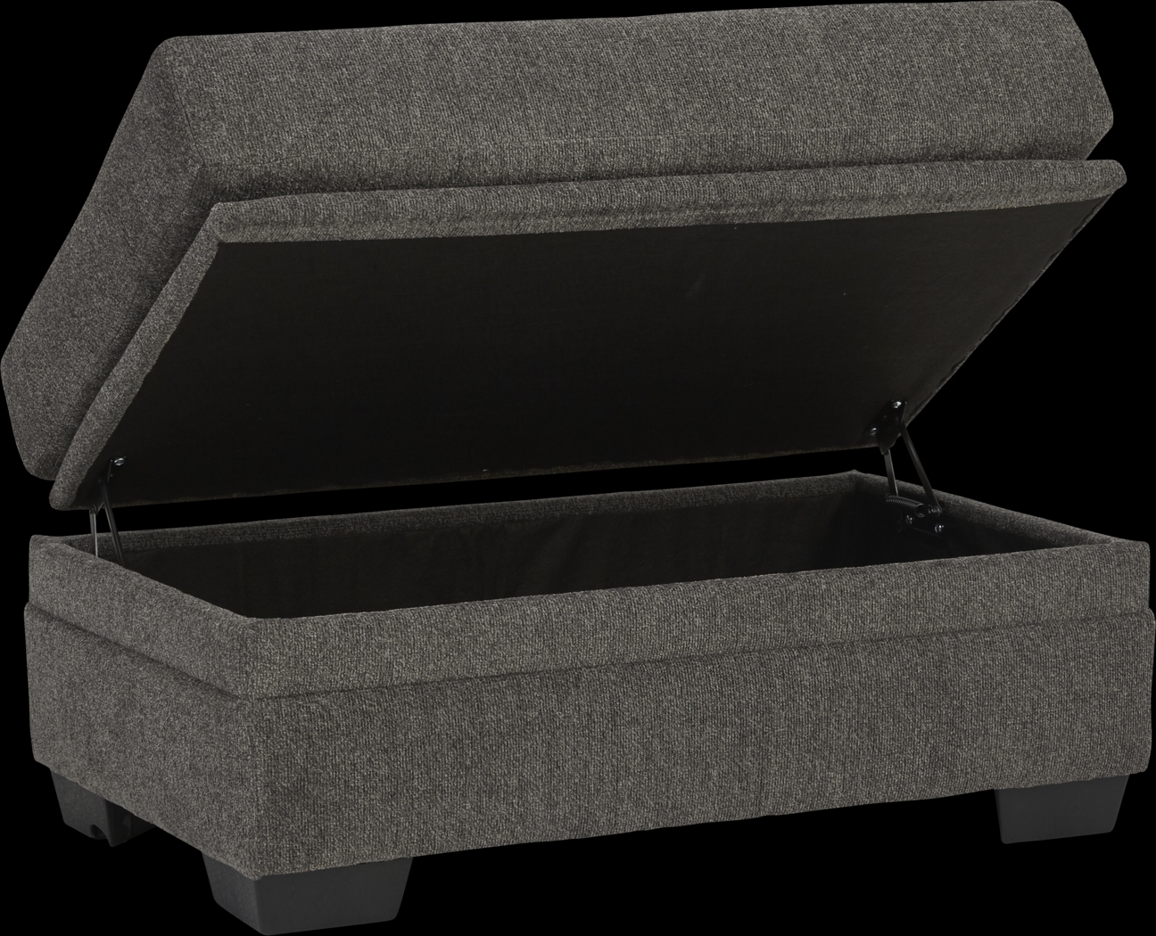 Harold Square Pewter Storage Ottoman - Thumbnail - Image 3