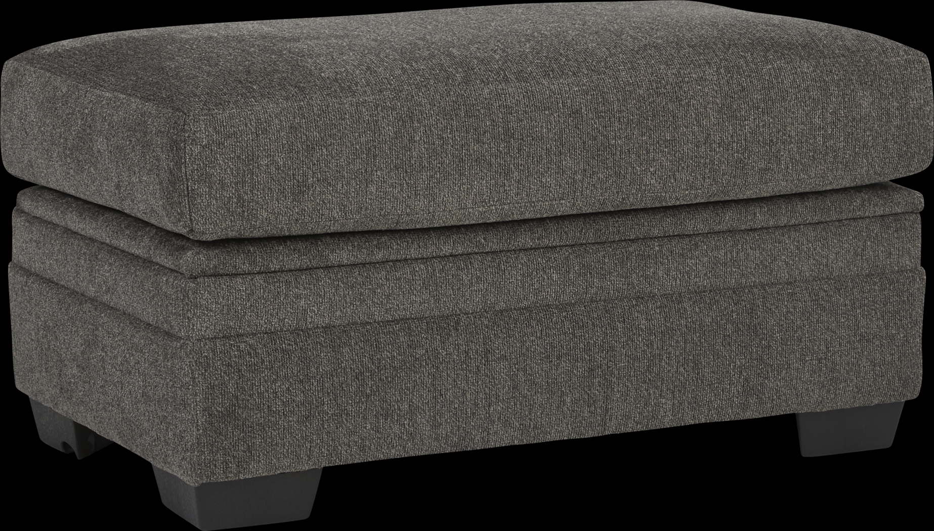 Harold Square Pewter Storage Ottoman - Thumbnail - Image 1