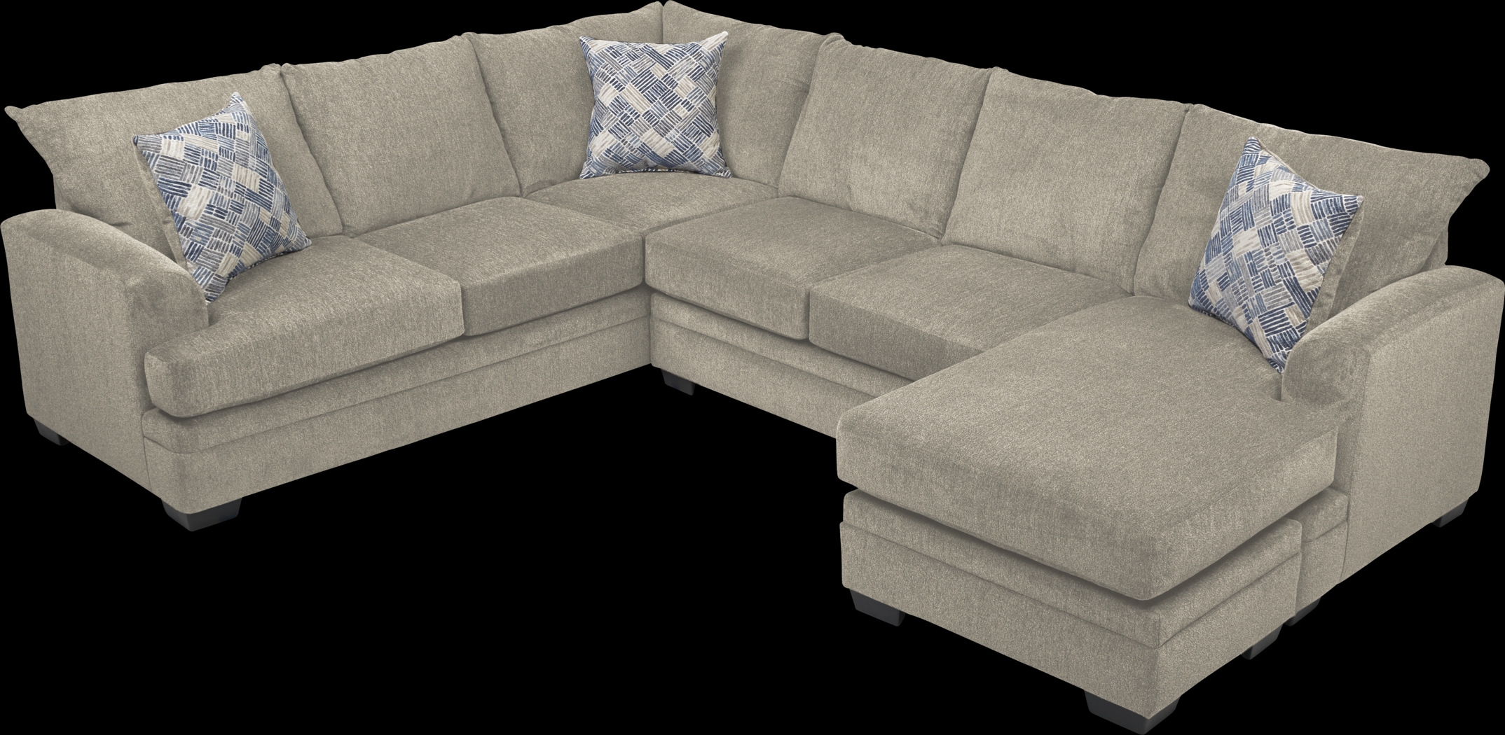 Harold Square Platinum 3 Pc Sectional - Thumbnail - Image 3