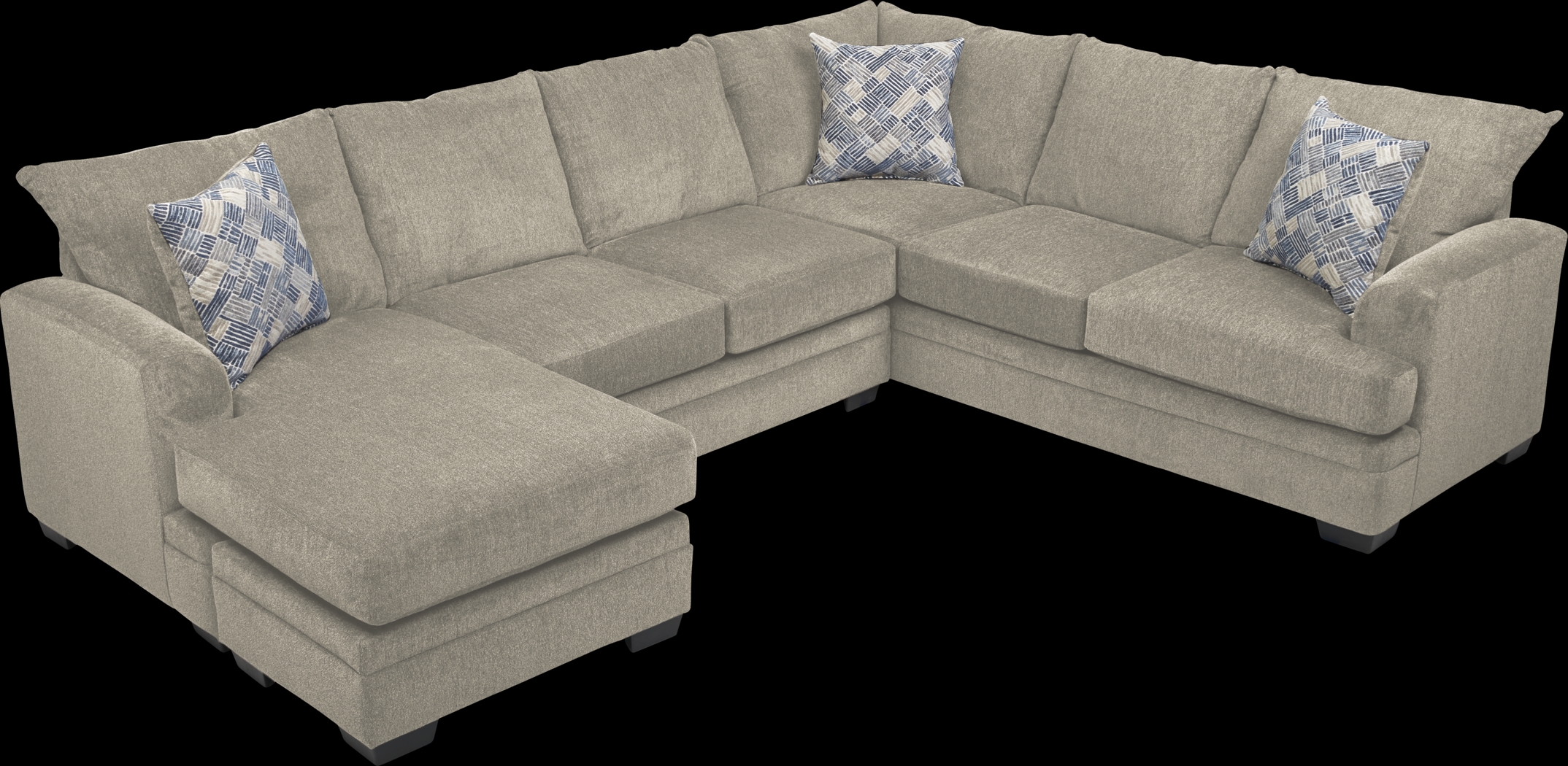 Harold Square Platinum 4 Pc Sectional Living Room - Thumbnail - Image 3