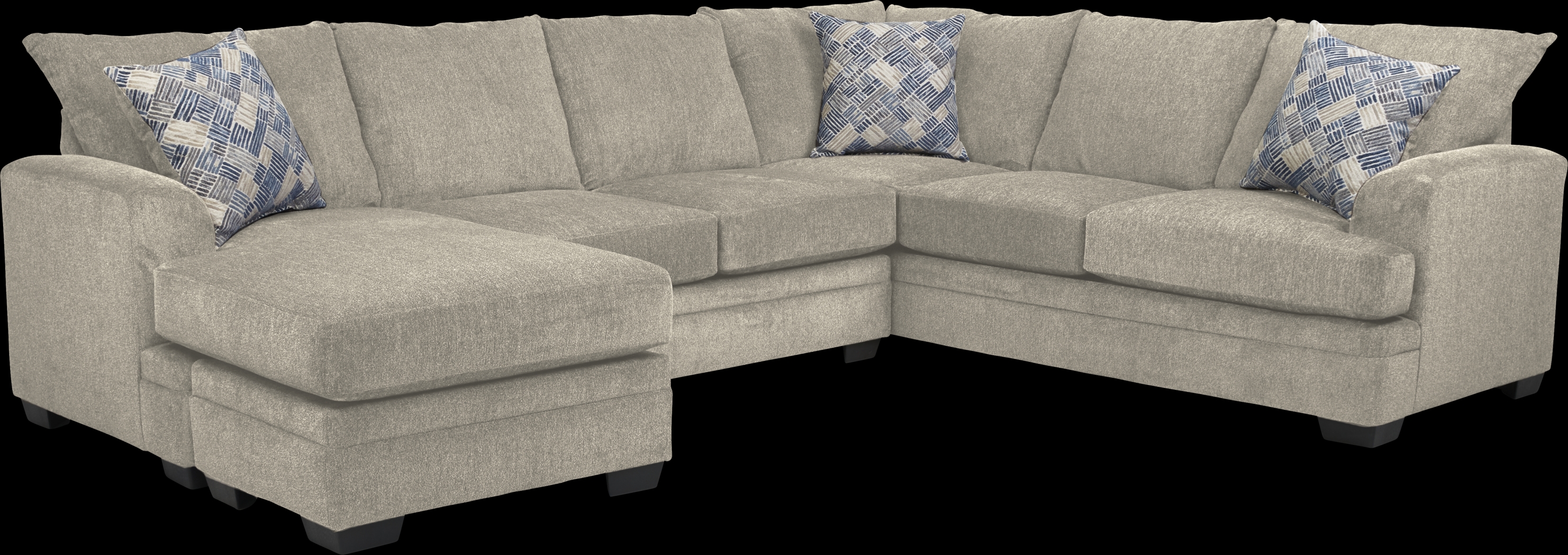 Harold Square Platinum 4 Pc Sectional Living Room - Thumbnail - Image 2