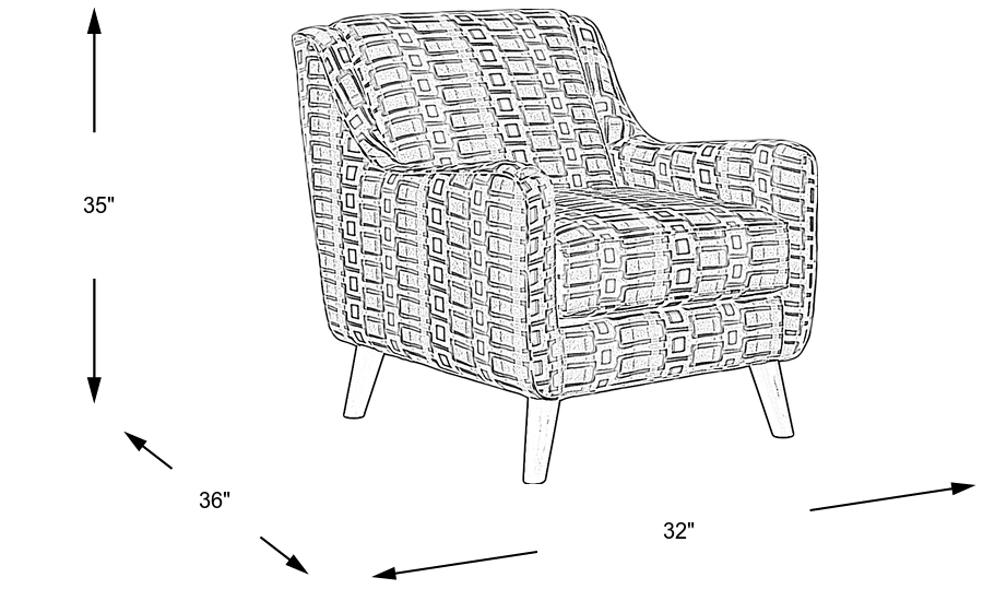 Dimension Image. Please refer to the Dimension Tab on this page for dimension details.