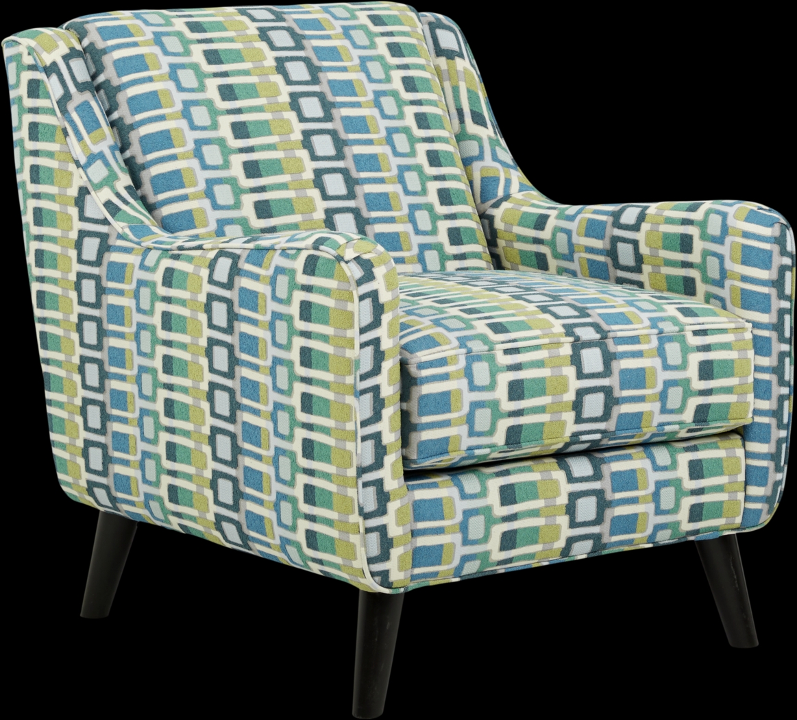 Harper Aquamarine Accent Chair - Thumbnail - Image 1