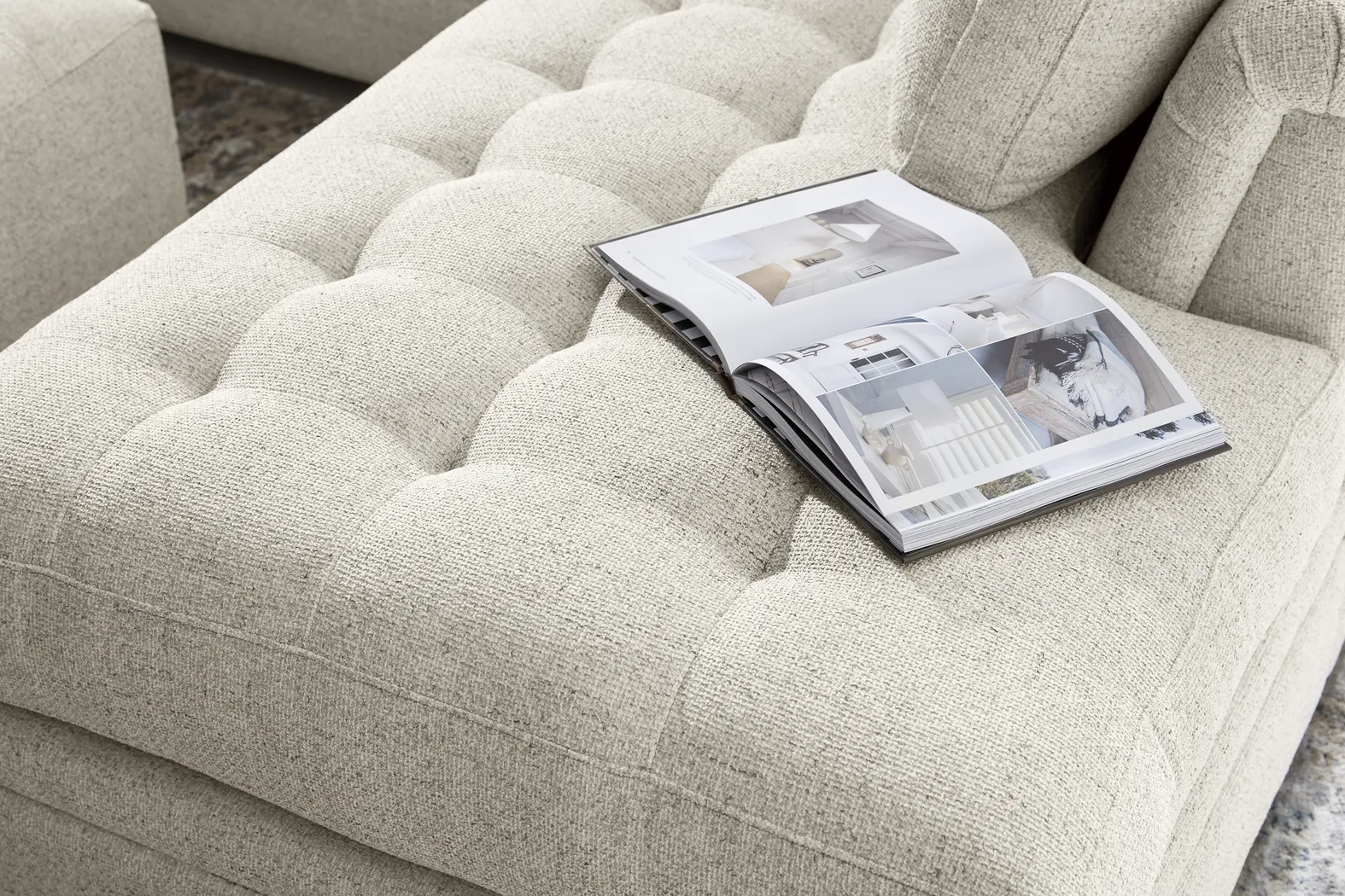 Harper Beige 5 Pc XL Sectional Living Room - Thumbnail - Image 5