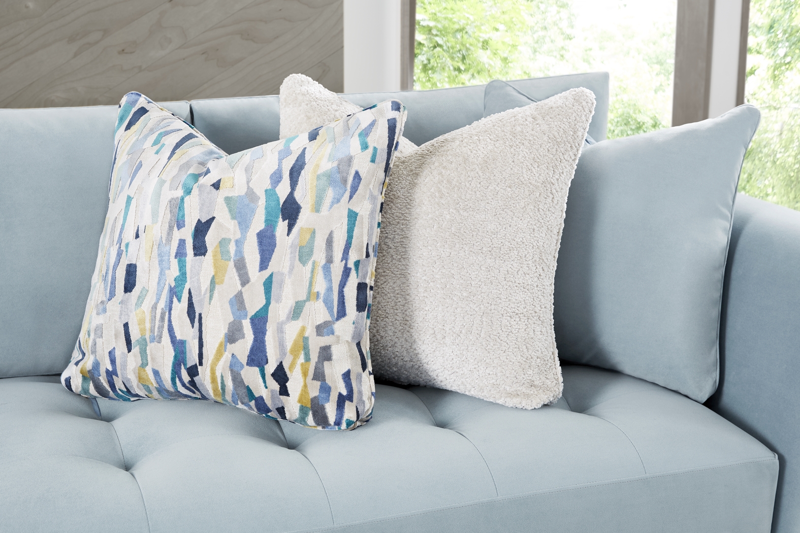 Harper Blue 5 Pc Sectional Living Room - Thumbnail - Image 5