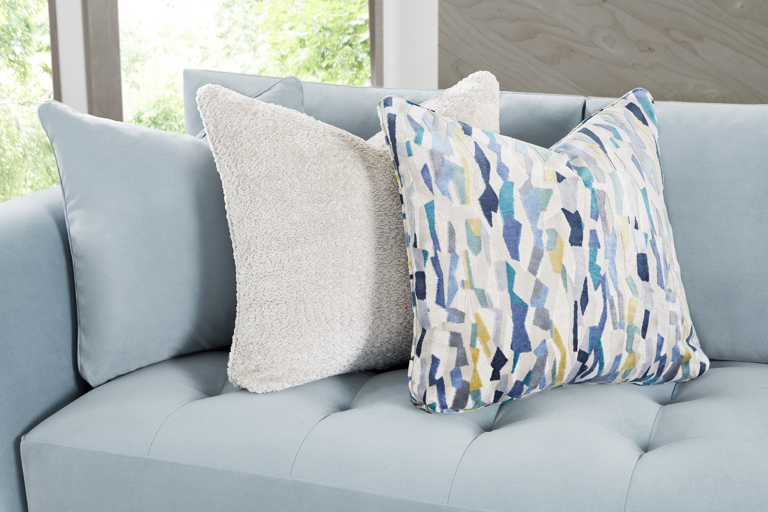 Harper Blue 5 Pc Sectional Living Room - Thumbnail - Image 5