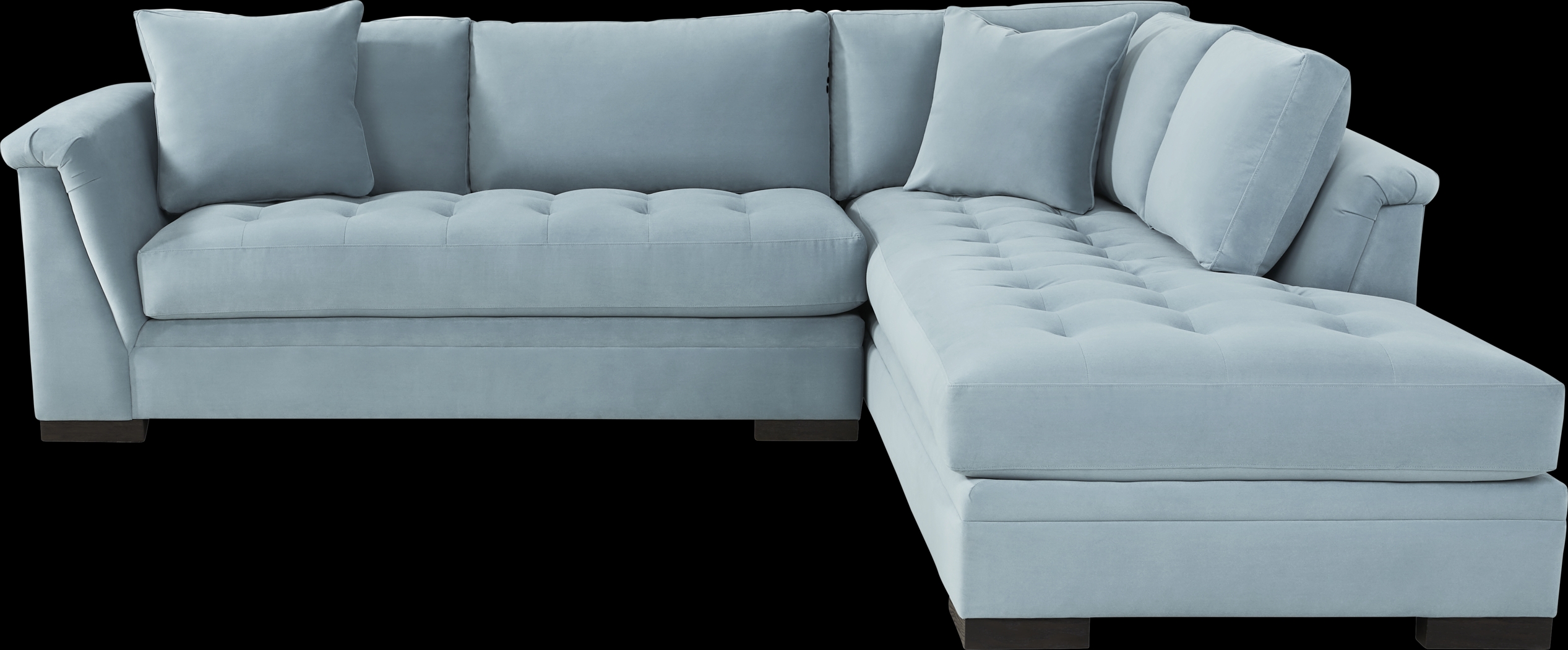 Harper Blue 2 Pc Sectional - Thumbnail - Image 1