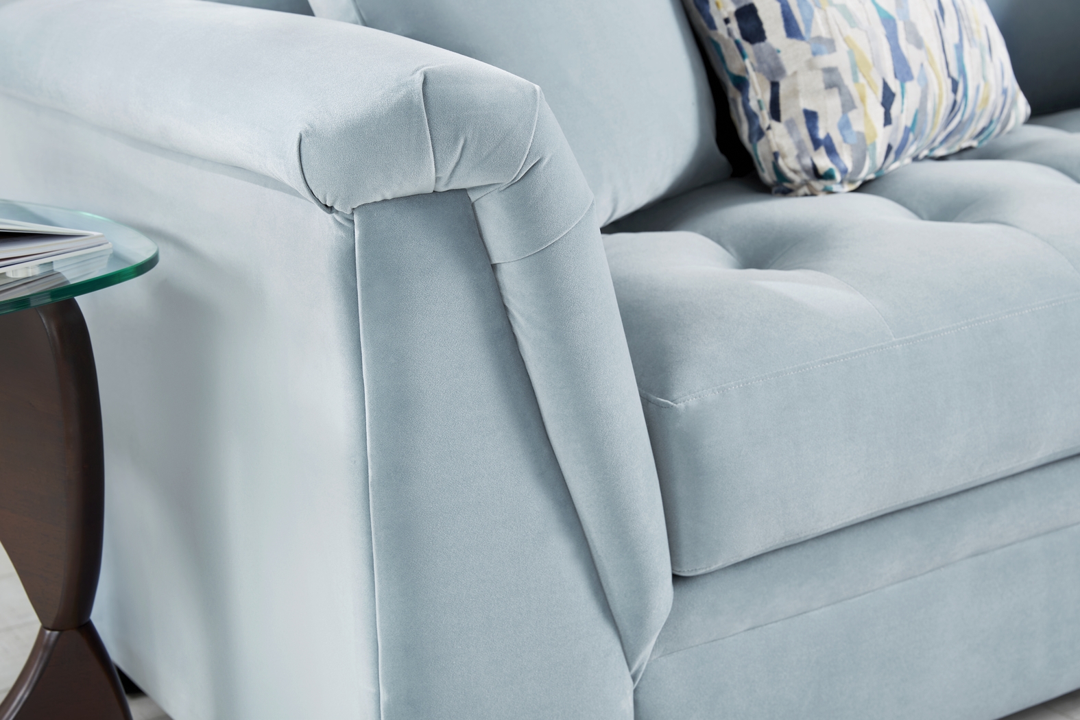 Harper Blue 5 Pc Sectional Living Room - Thumbnail - Image 6