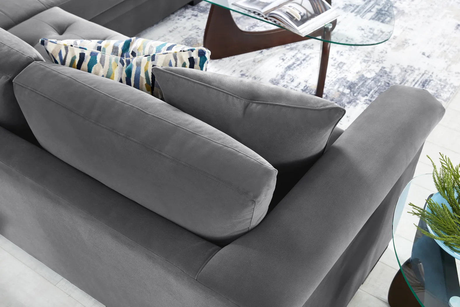 Harper Steel 5 Pc Sectional Living Room - Thumbnail - Image 7