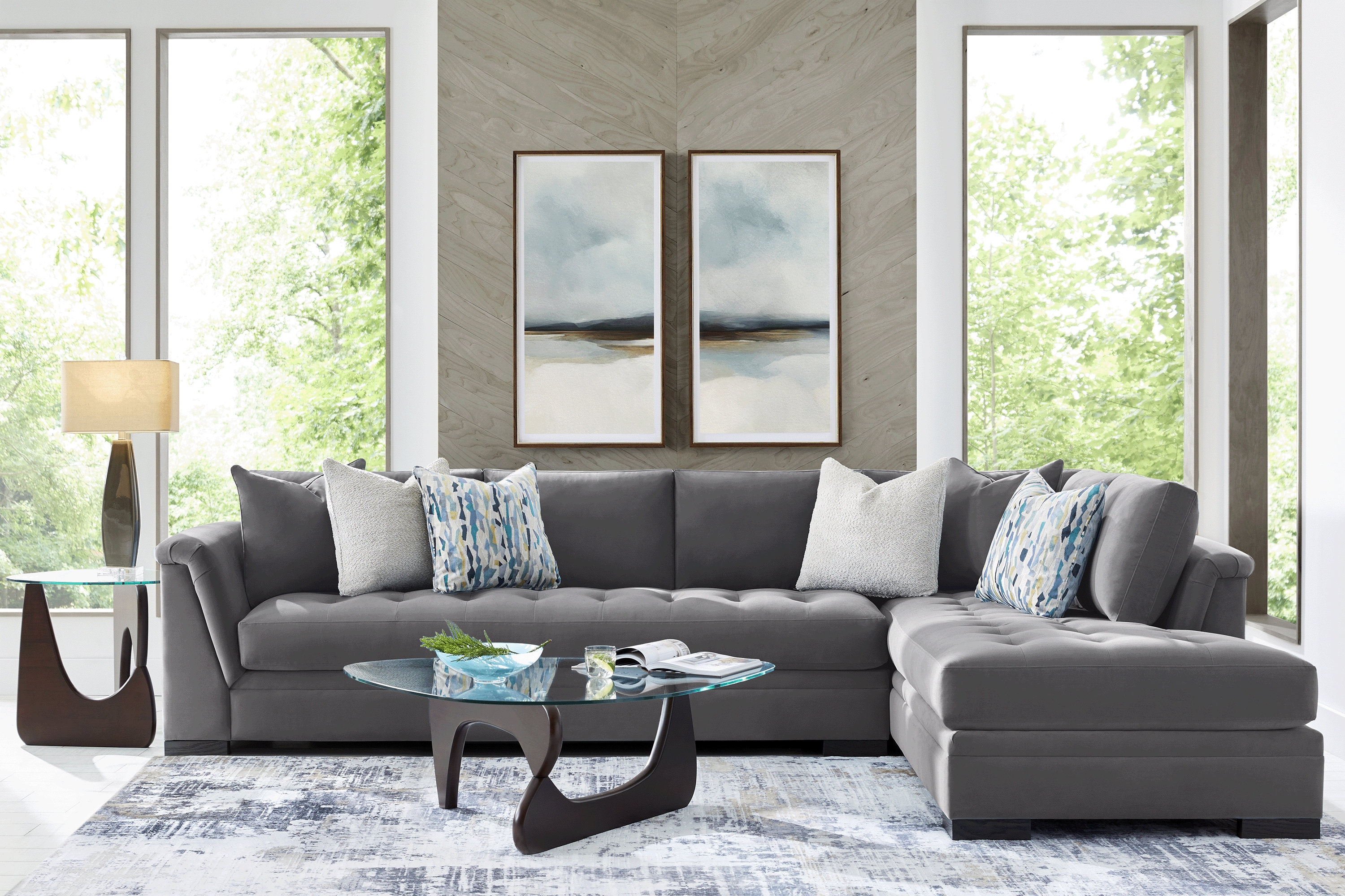 Harper Steel 2 Pc XL Sectional - Thumbnail - Image 2