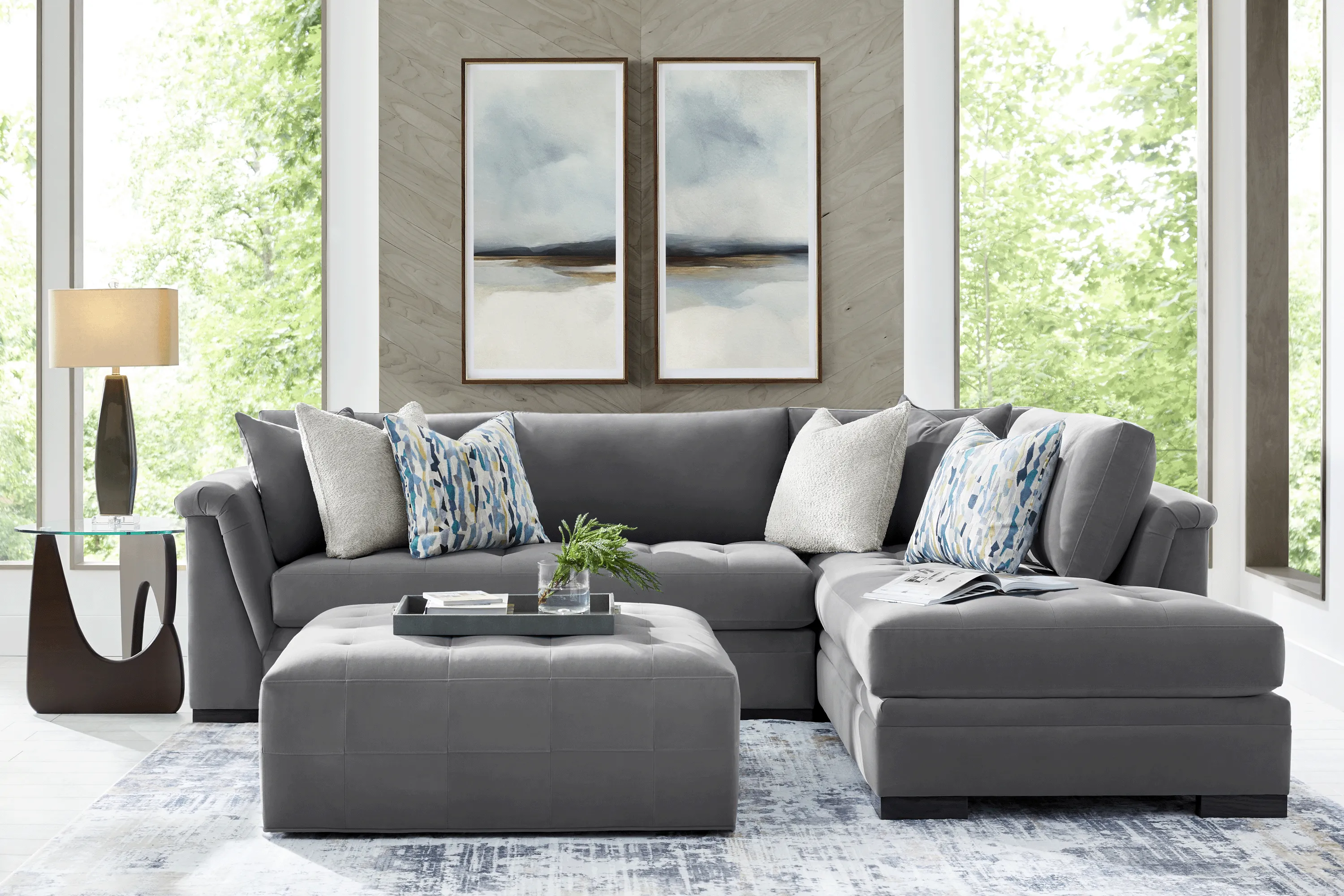 Harper Steel 5 Pc Sectional Living Room - Thumbnail - Image 1