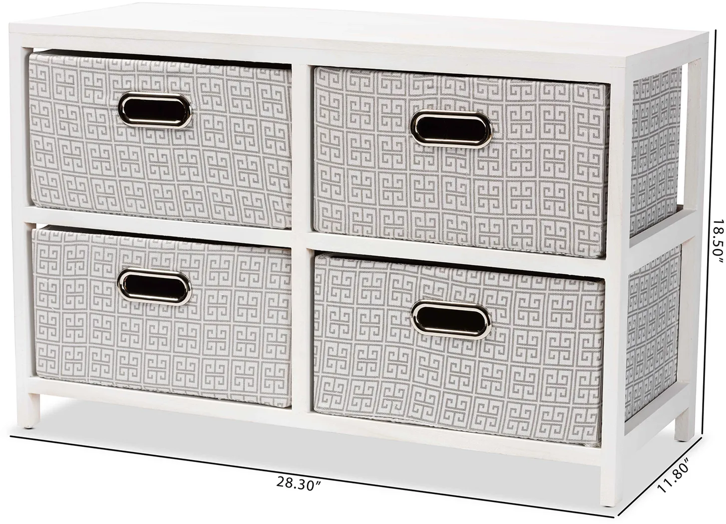 Harpercolins White 4 Basket Storage Unit - Thumbnail - Image 9