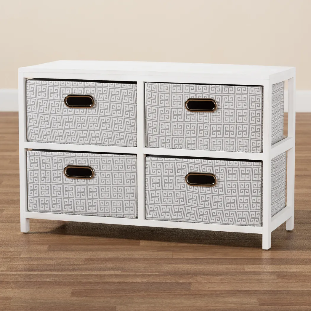 Harpercolins White 4 Basket Storage Unit - Thumbnail - Image 10