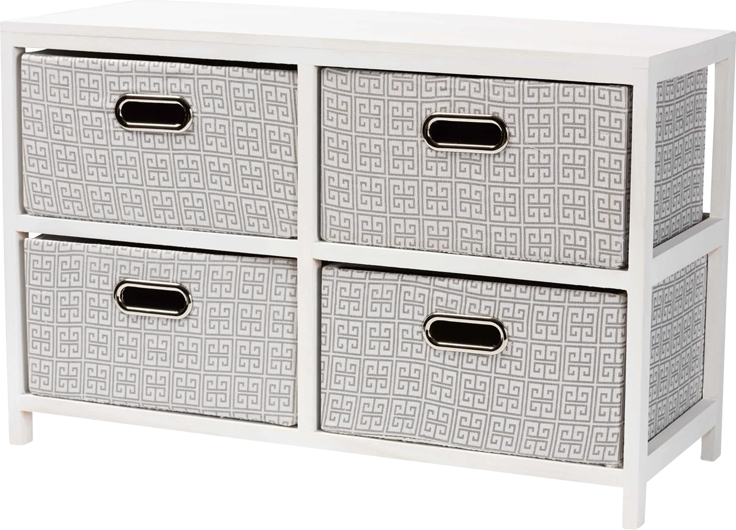 Harpercolins White 4 Basket Storage Unit - Thumbnail - Image 1
