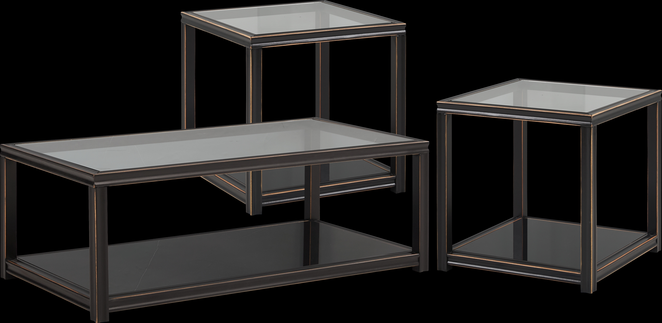 Harperdale Black 3 Pc Table Set - Thumbnail - Image 1