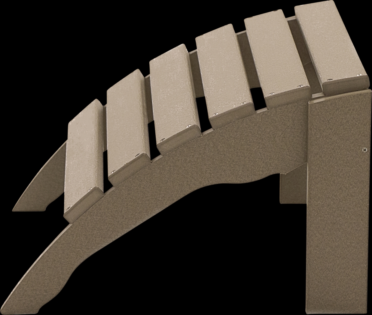 Harpwell Traditional Tan Outdoor Ottoman - Thumbnail - Image 2