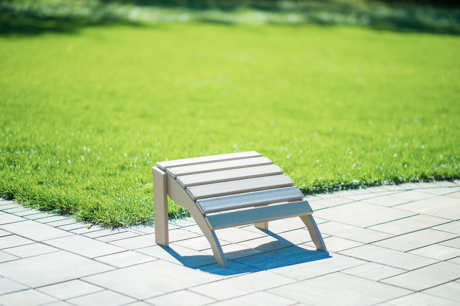 Harpwell Traditional Tan Outdoor Ottoman - Thumbnail - Image 3