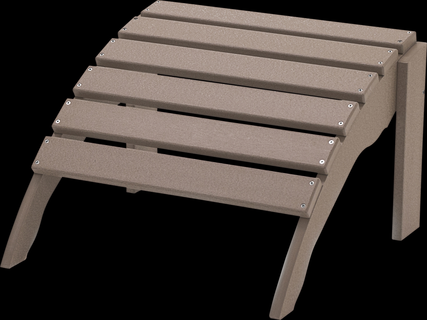 Harpwell Traditional Tan Outdoor Ottoman - Thumbnail - Image 1