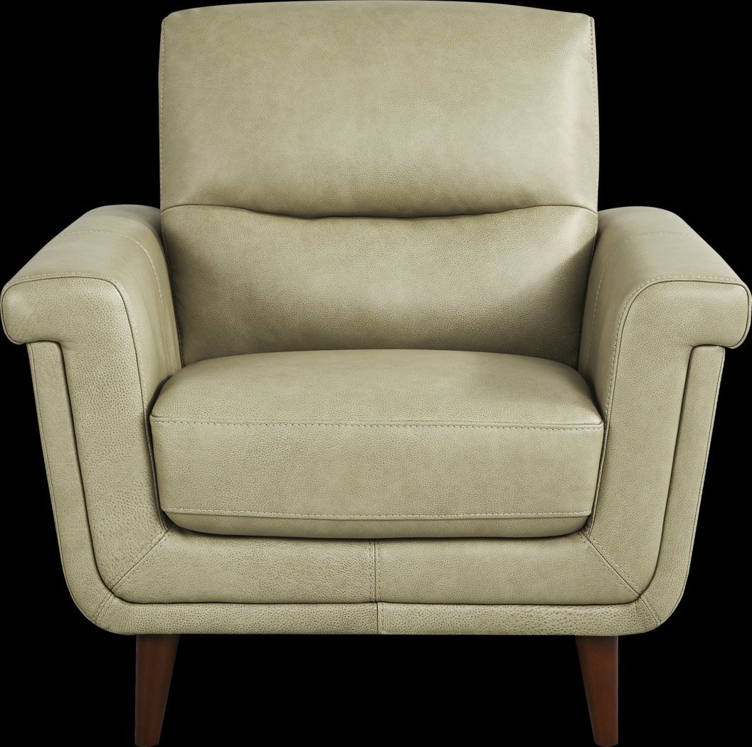 Harrington Park Sage Leather Chair - Thumbnail - Image 2