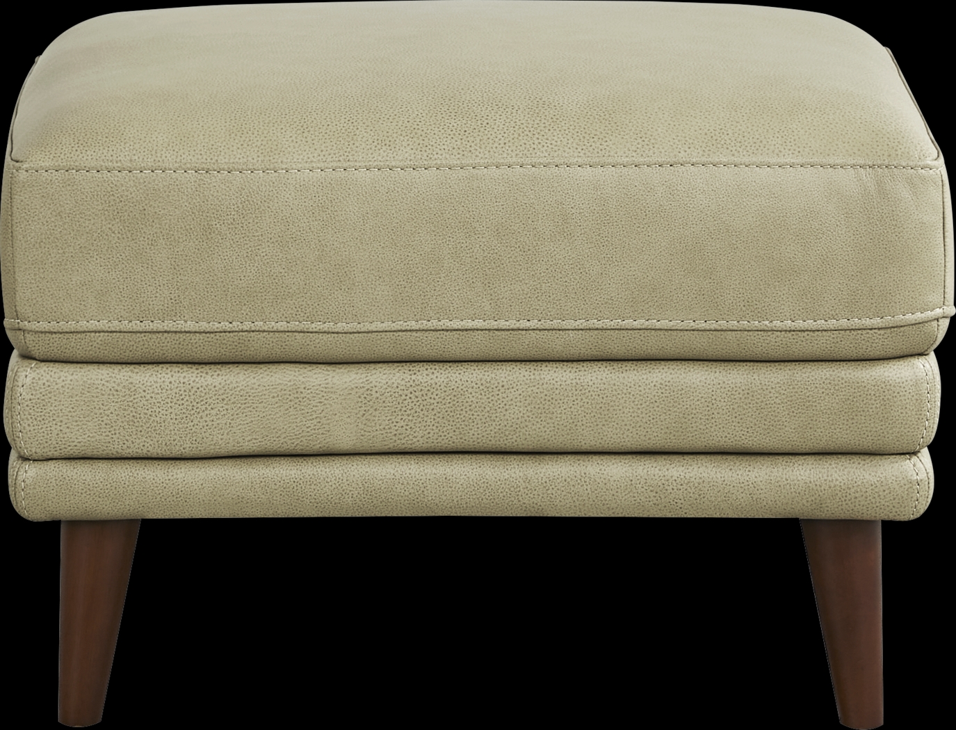 Harrington Park Sage Leather Ottoman - Thumbnail - Image 2