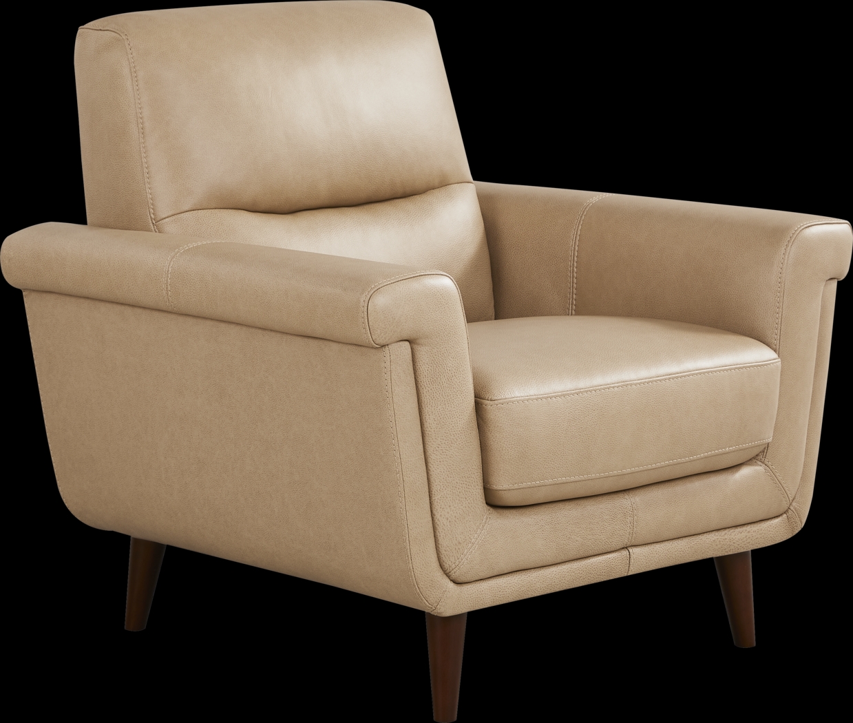 Harrington Park Stone Leather Chair - Thumbnail - Image 1