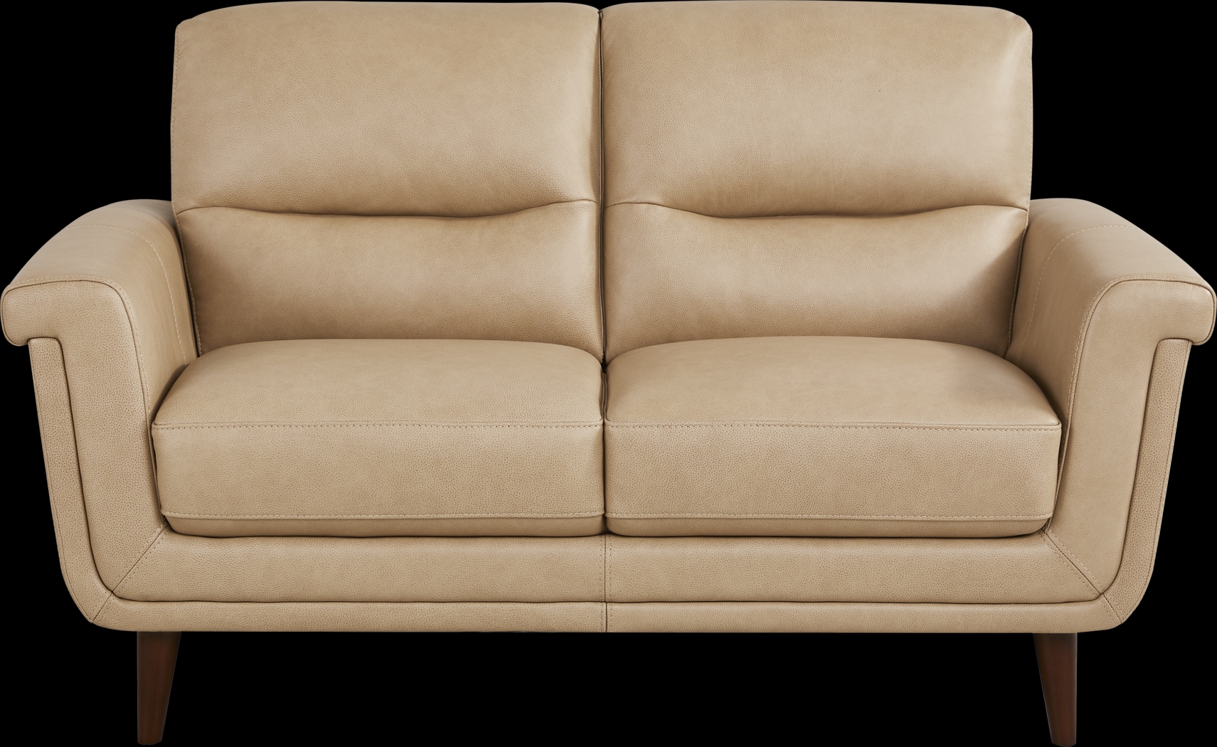 Harrington Park Stone Leather Loveseat - Thumbnail - Image 1