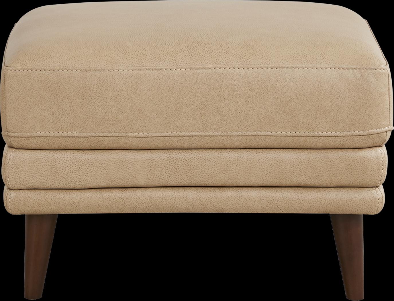 Harrington Park Stone Leather Ottoman - Thumbnail - Image 2