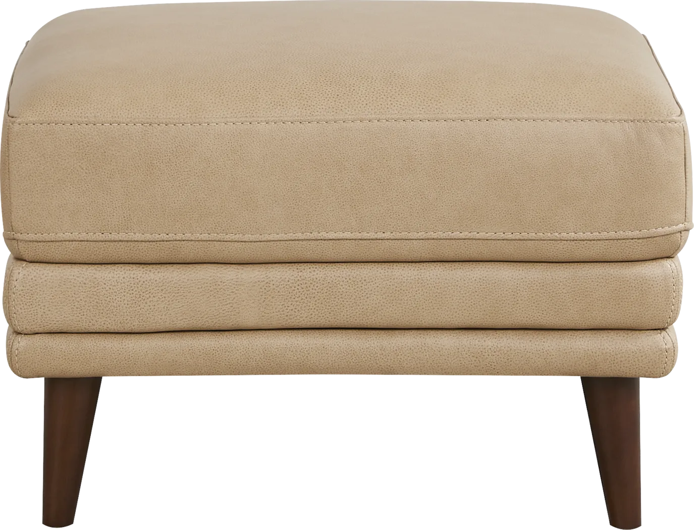 Harrington Park Stone Leather Ottoman - Thumbnail - Image 2