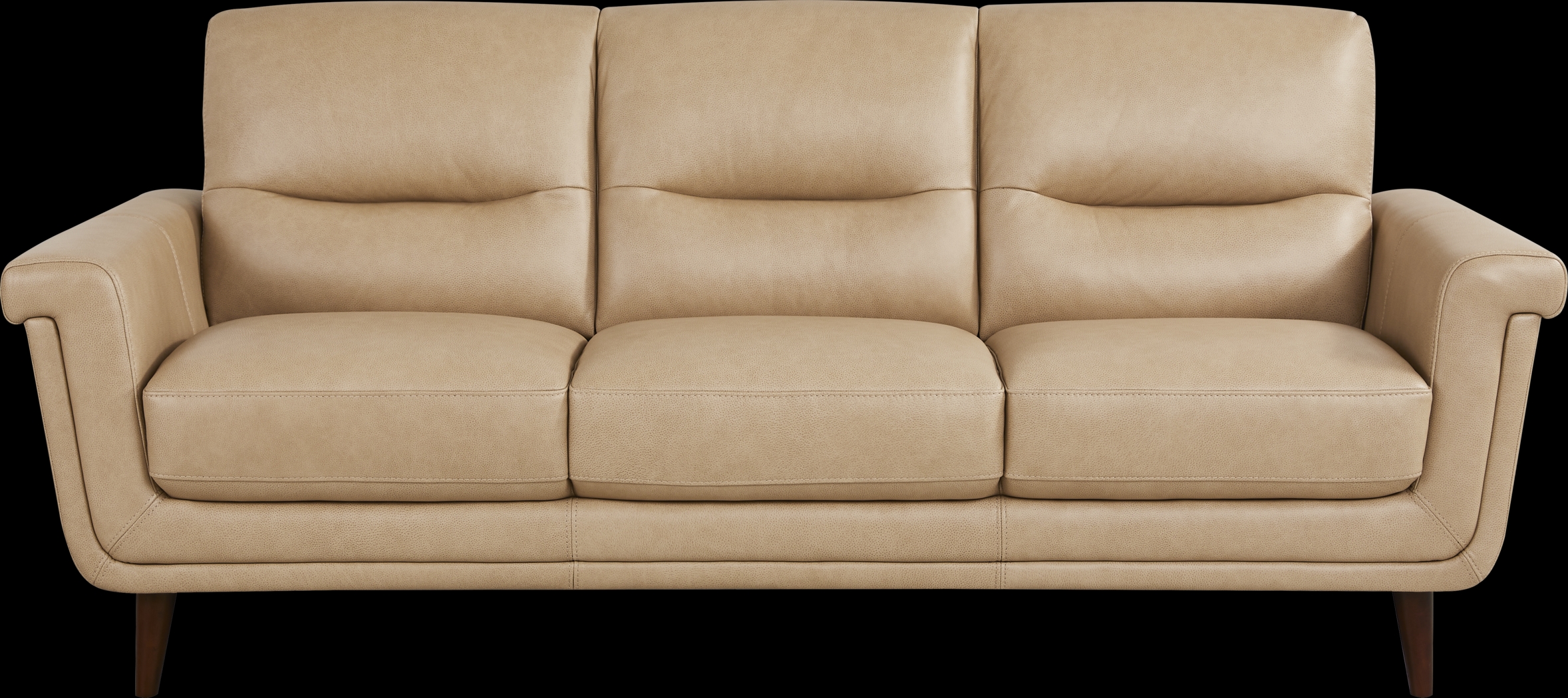 Harrington Park Stone Leather Sofa - Thumbnail - Image 1