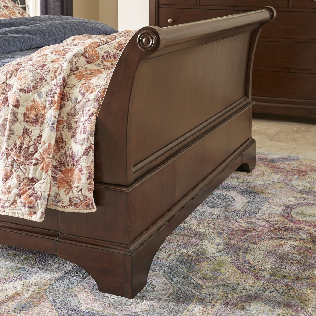 Harrington Place Cherry 4 Pc King Sleigh Bed - Thumbnail - Image 4