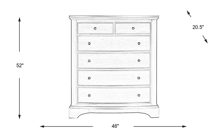 Dimension Image. Please refer to the Dimension Tab on this page for dimension details.