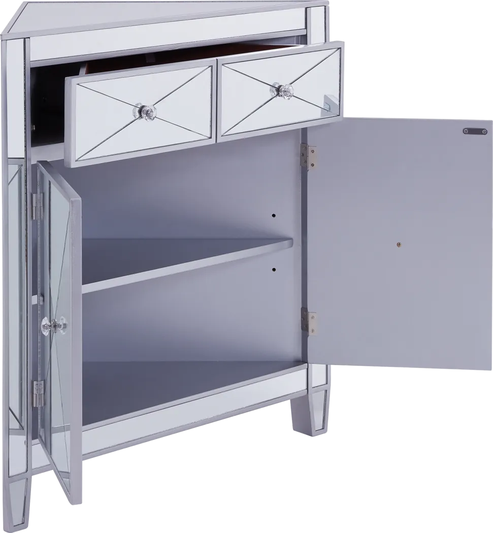 Harrisglen Silver Corner Accent Cabinet - Thumbnail - Image 2