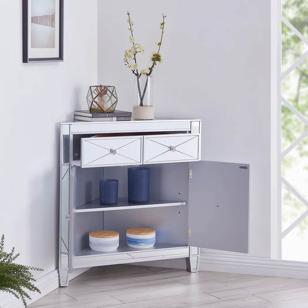 Harrisglen Silver Corner Accent Cabinet - Thumbnail - Image 4