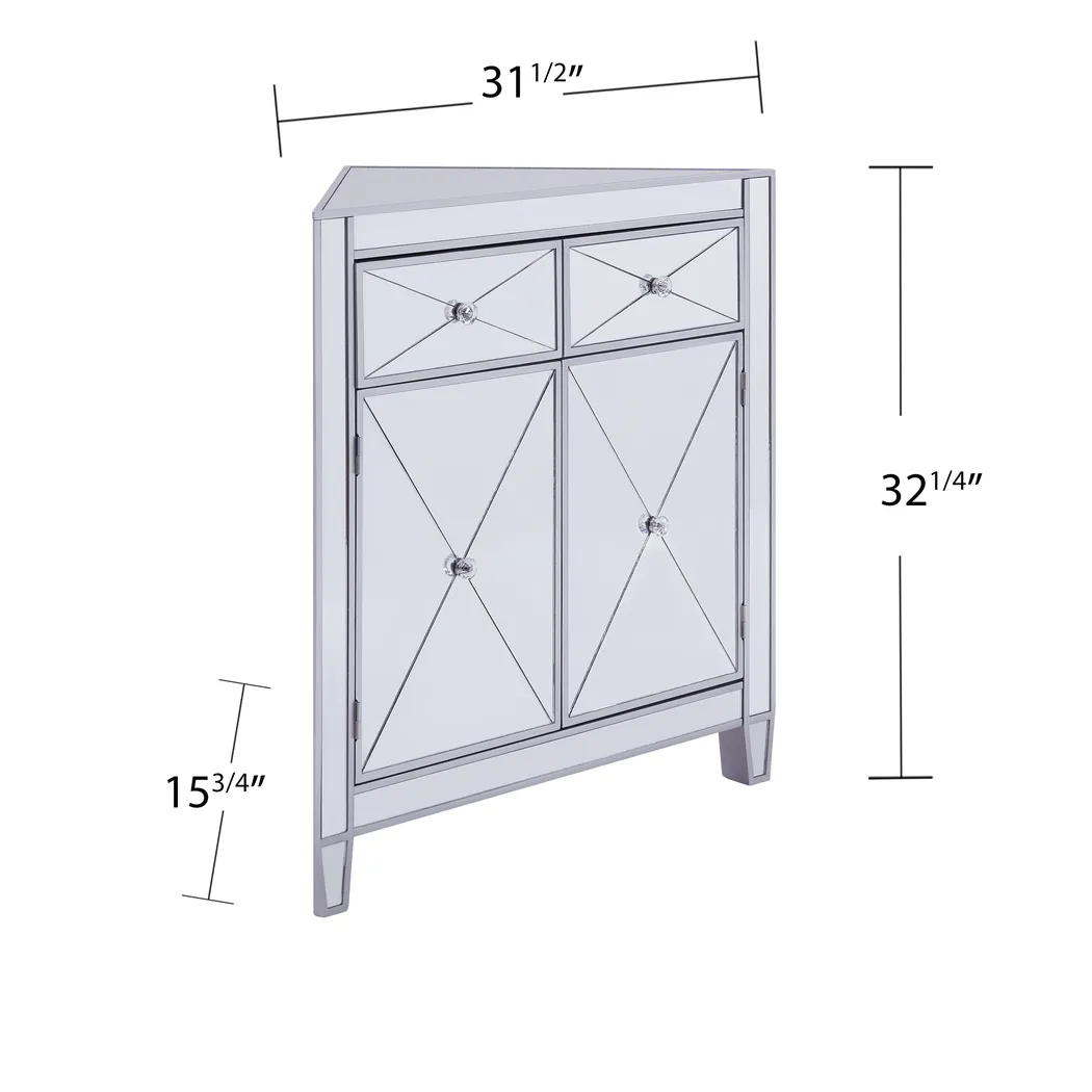 Harrisglen Silver Corner Accent Cabinet - Thumbnail - Image 5