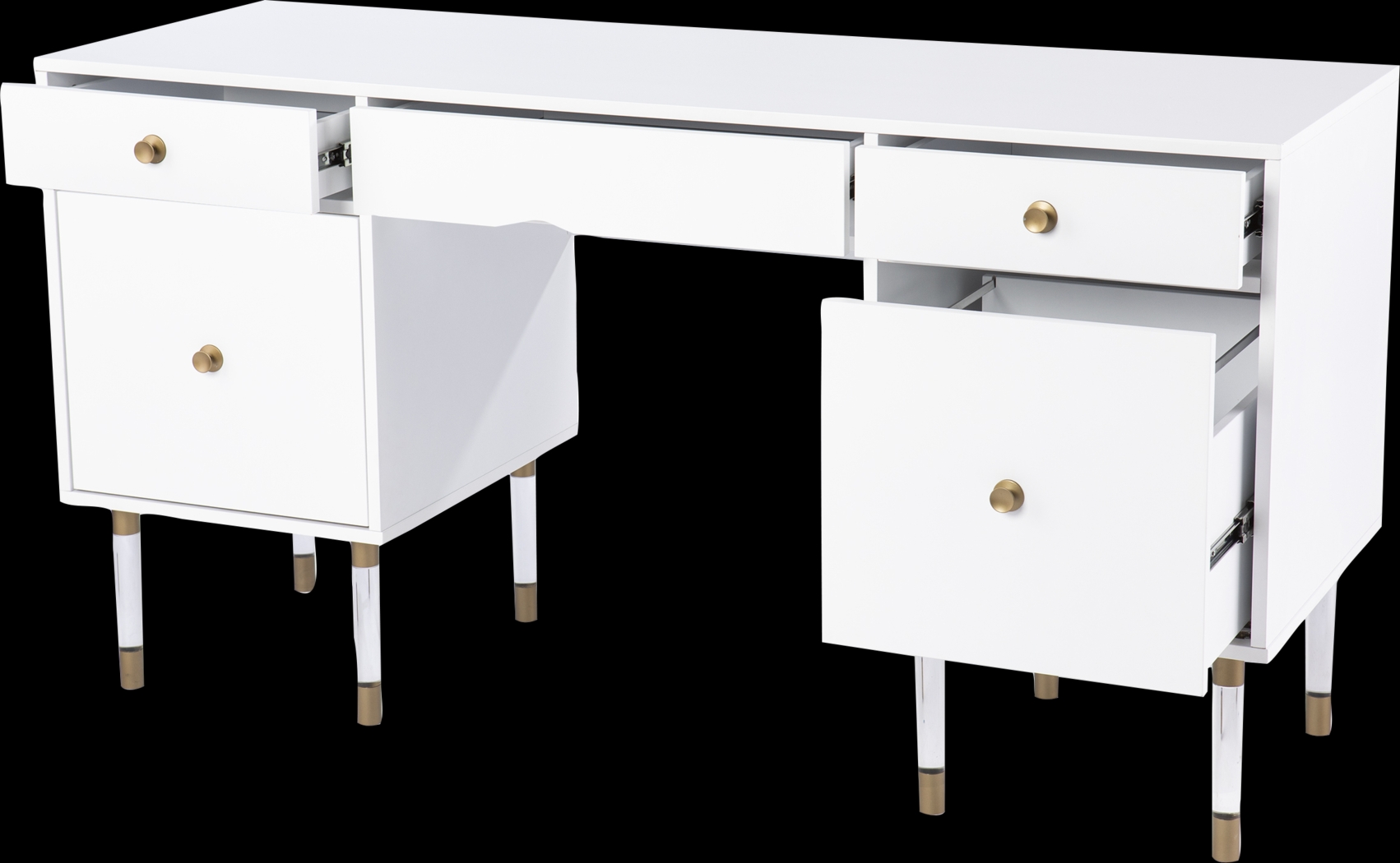 Harrisglen White Desk - Thumbnail - Image 5