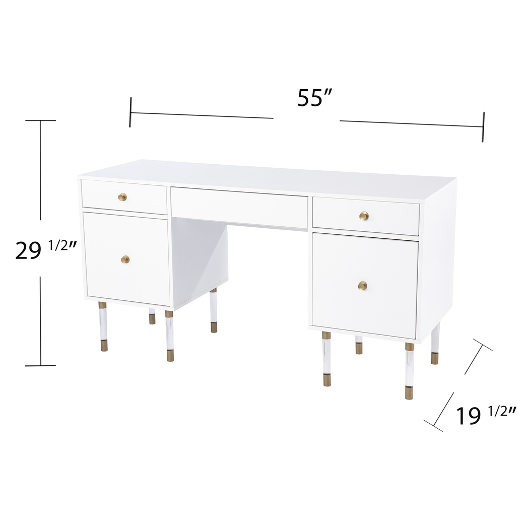 Harrisglen White Desk - Thumbnail - Image 9